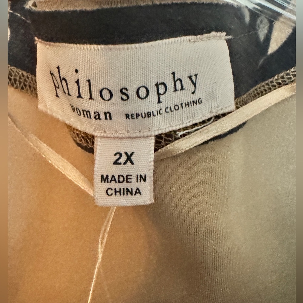 Philosophy Woman Republic Clothing lightweight coat floral pattern sz 2X - Picture 5 of 6